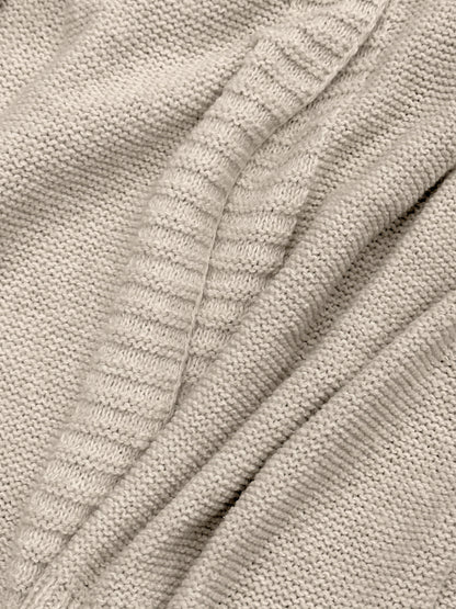 Solid Open Front Hooded Cardigan, Casual Batwing Sleeve Sweater Coat, Women's Clothing
