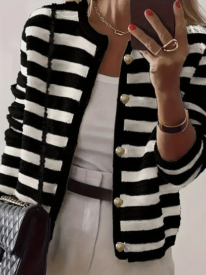 Striped Knit Cardigan