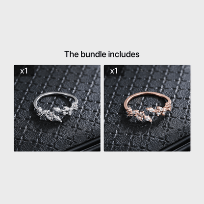 Evening 1-Piece Ring Set with Gold-tone