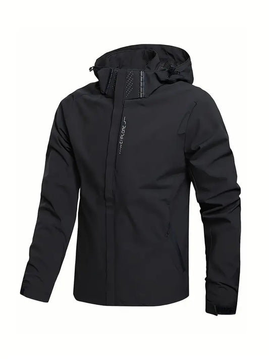 Polyester Hooded Zip Long Sleeve Jacket