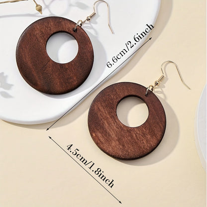 Modern Earrings with Gold-tone