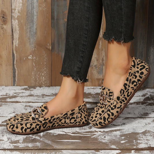 Timeless Red Leopard Flats with Slip-On