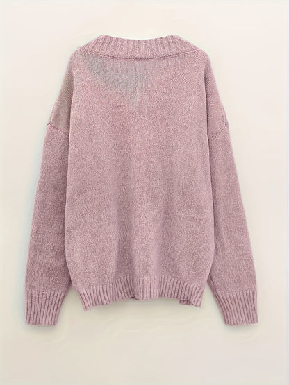 V-Neck Knitted Sweater