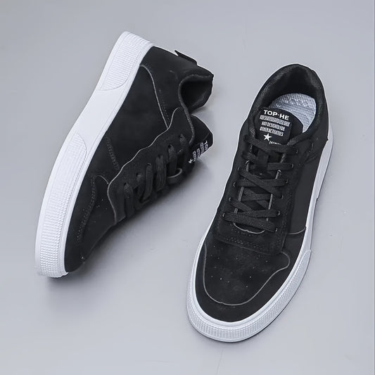 Men's Breathable Casual Sneakers - Versatile & Stylish Lace-Up Skate Shoes, Comfortable Low-Top Design for All Seasons, Non-Slip Sole, Perfect for Outdoor Activities