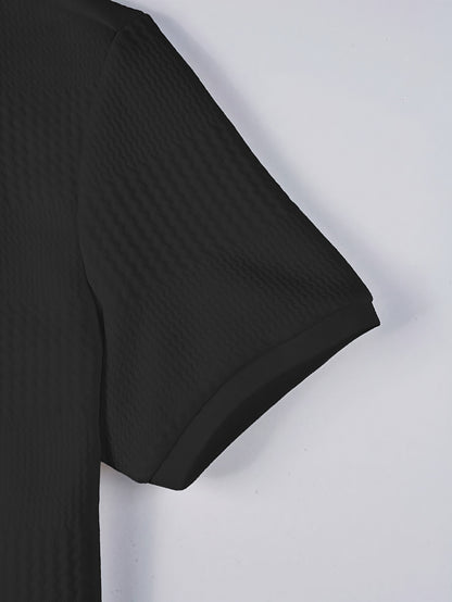 Men's Solid Short Sleeve Golf T-shirt For Summer Outdoor Business