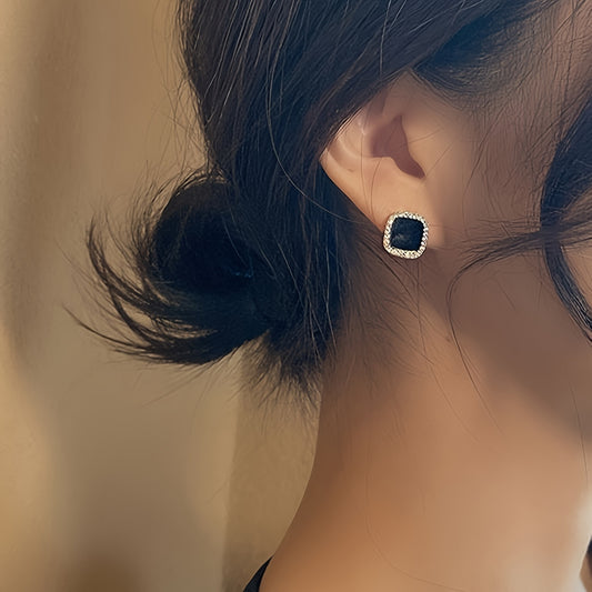 Modern Earrings with Gold-tone