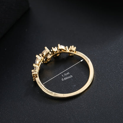 Evening 1-Piece Ring Set with Gold-tone
