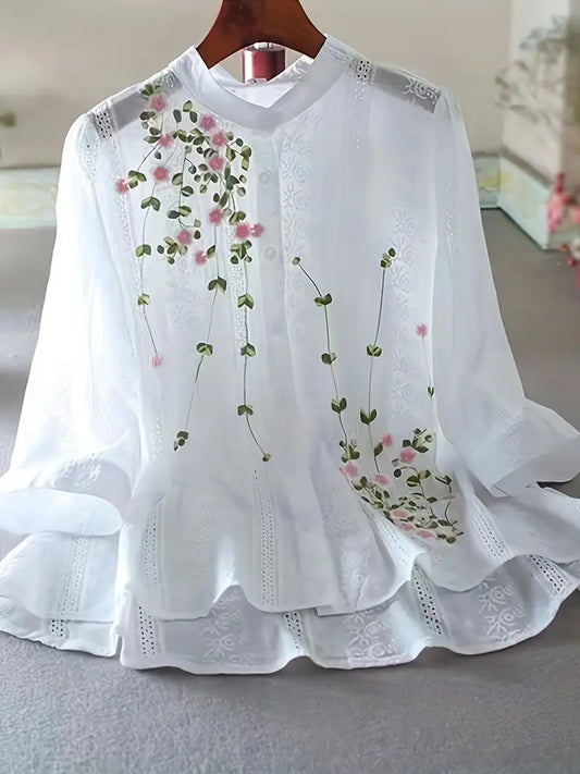 Floral Polyester Blouse