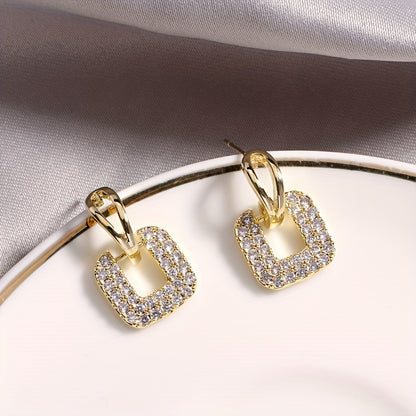 Modern Earrings with Gold-tone