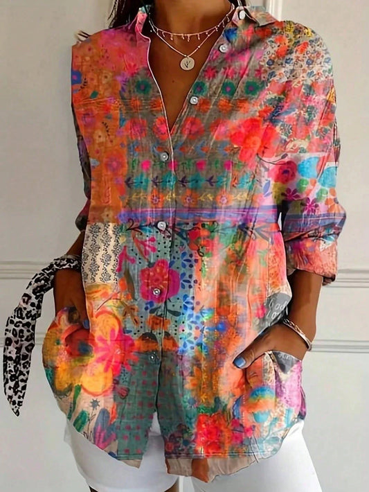 Blusa Artística Naranja Alegre