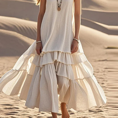 Retro Solid Cotton Linen