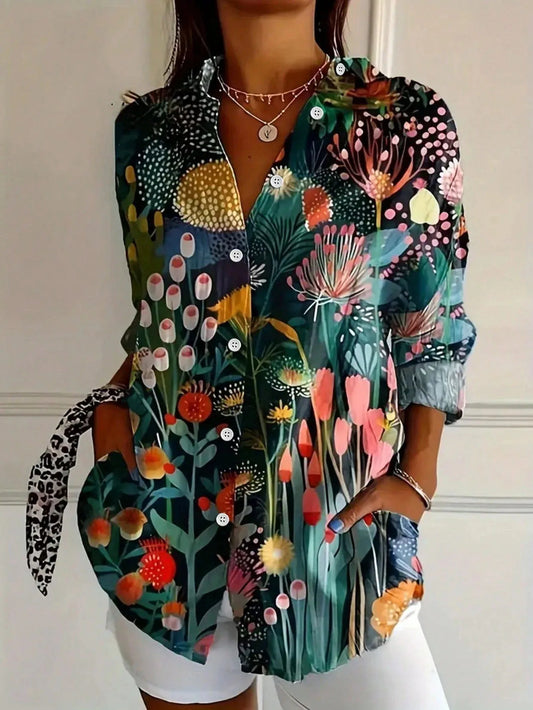 Blusa Artística Verde Alegre