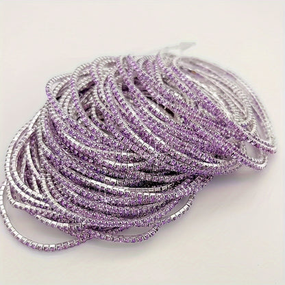 Modern 12-Piece Bracelet Set with Gold-tone