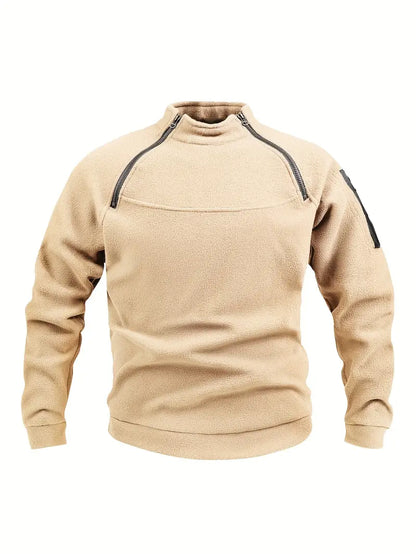 Fleece Polyester Knit Hooded Zip Hoodie