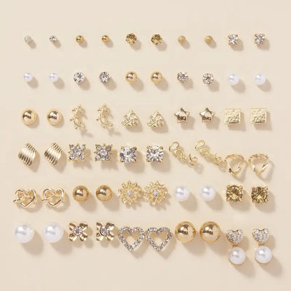 Timeless Earrings with Gold-tone