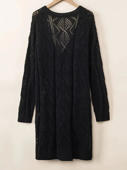Long V-Neck Cardigan