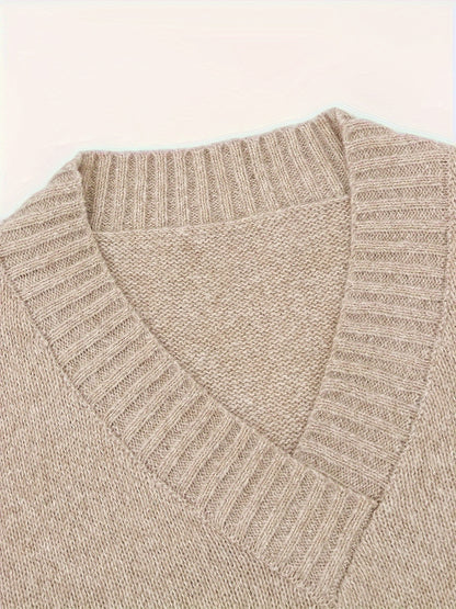 V-Neck Knitted Sweater