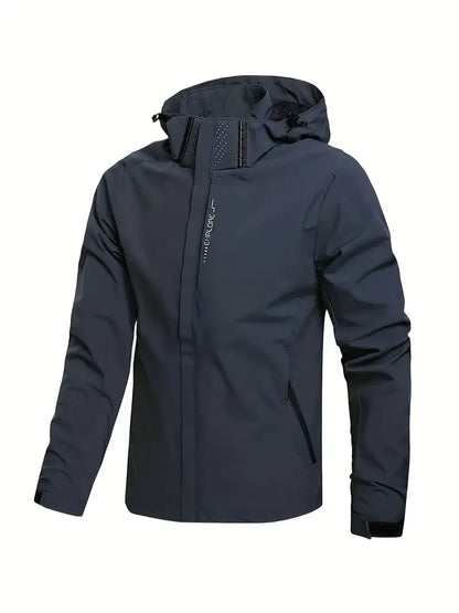 Polyester Hooded Zip Long Sleeve Jacket