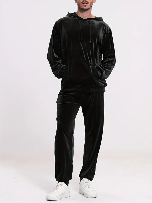 Polyester Knit Hooded Long Sleeve 2-Piece Hoodie