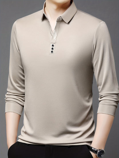Men's Lightweight Long Sleeve Shirt - Breathable, Stretch Fabric for Golf & Business Casual Wear