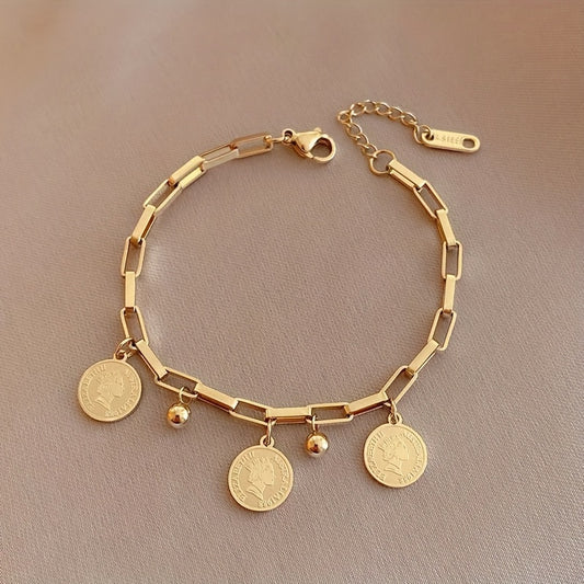 Vintage 1-Piece Necklace & Bracelet Set with Silver-tone