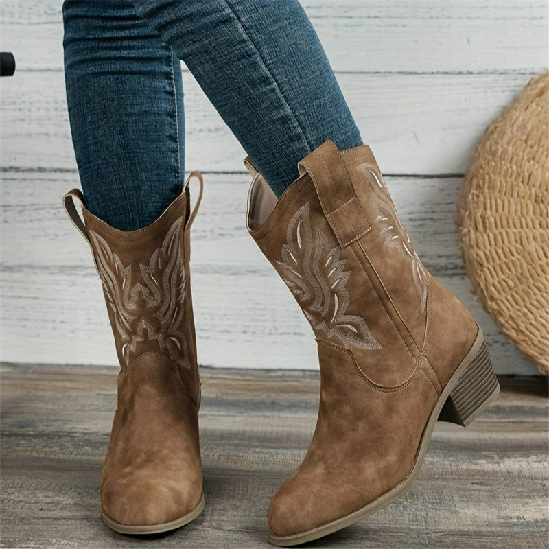 Timeless Brown Stripe Chelsea Boots with Wedge