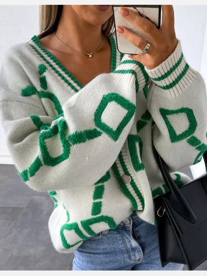 Long V-Neck Cardigan