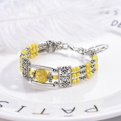 Boho Bracelet with Silver-tone