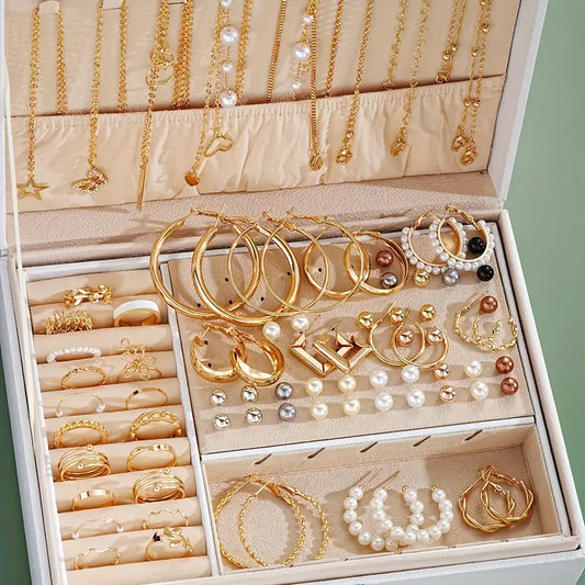 Vintage Earrings with Gold-tone