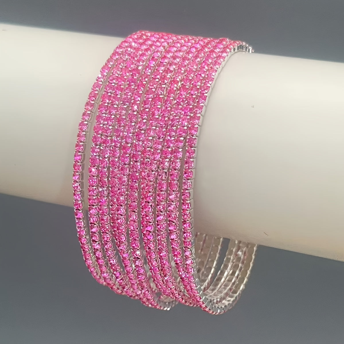Modern 12-Piece Bracelet Set with Gold-tone