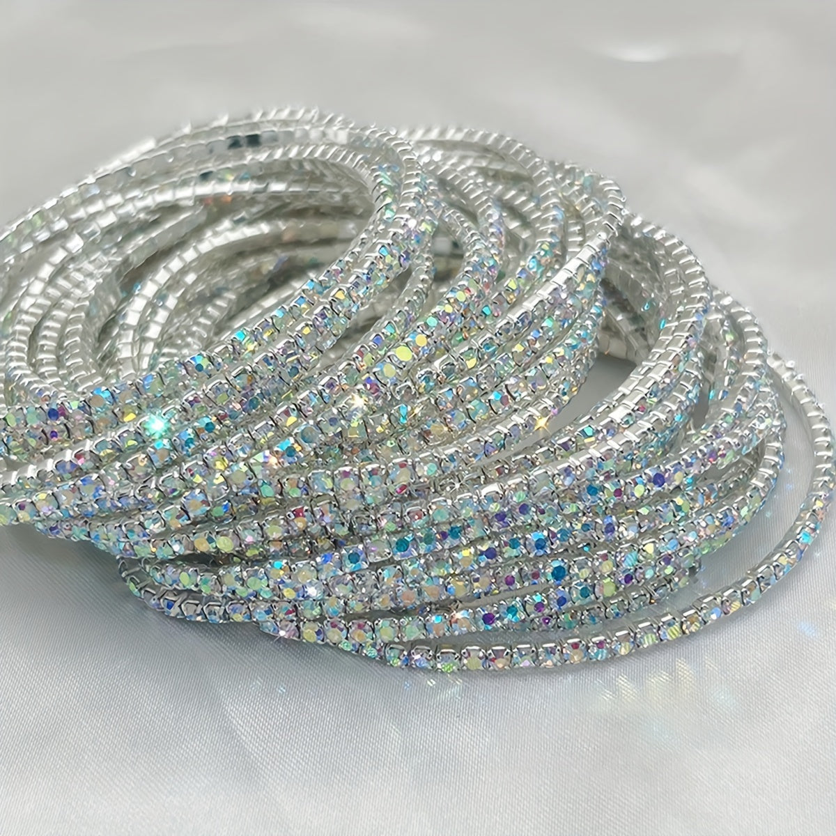 Modern 12-Piece Bracelet Set with Gold-tone