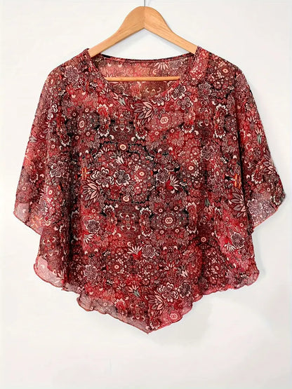 Floral Polyester Sweater New Yi Bamboo