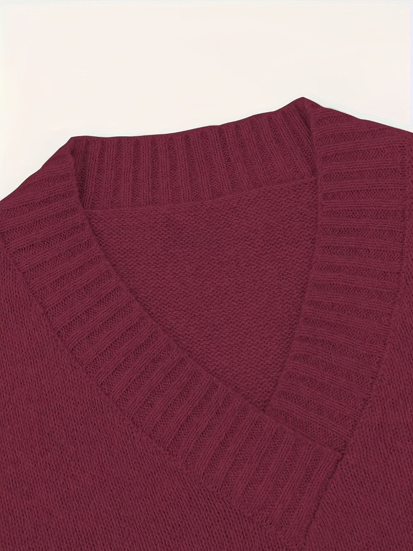 V-Neck Knitted Sweater