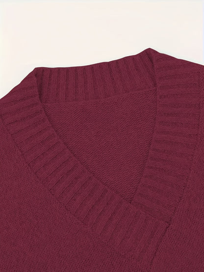 V-Neck Knitted Sweater