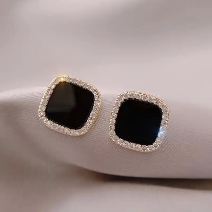 Modern Earrings with Gold-tone