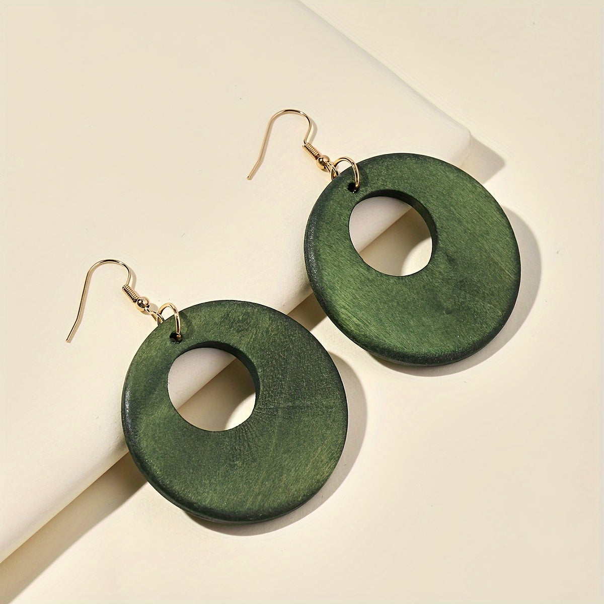 Modern Earrings with Gold-tone