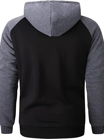 Polyester Cotton Knit Hooded Zip Long Sleeve Jacket