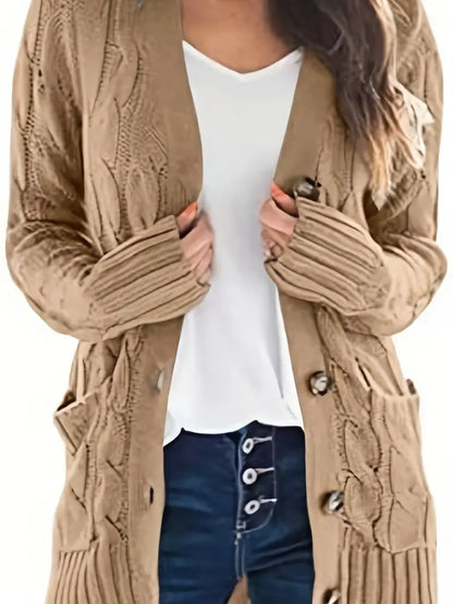 Long V-Neck Cardigan