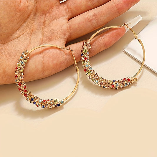 Boho Earrings with Gold-tone