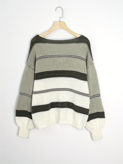 New Autumn and Winter Warm Color-Matching Urban Casual Pullover