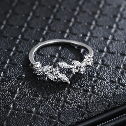 Evening Ring with Gold-tone