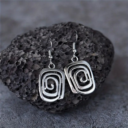 Modern Earrings with Gold-tone
