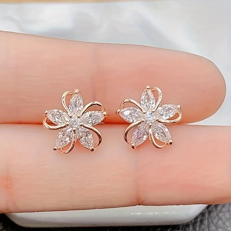 Vintage Earrings with Gold-tone