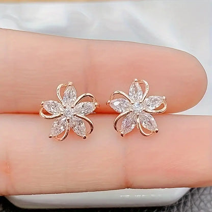 Vintage Earrings with Gold-tone