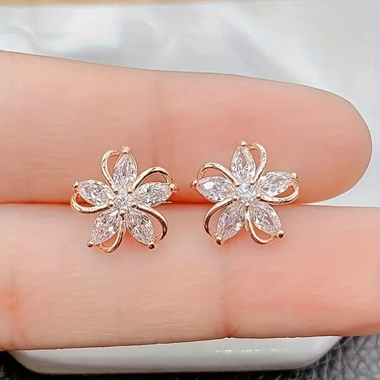 Vintage Earrings with Gold-tone