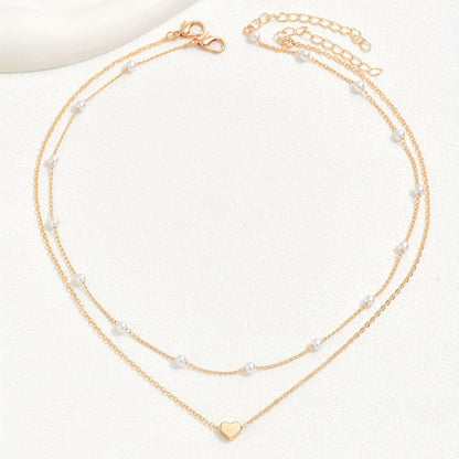 Modern Necklace with Pearl-inspired