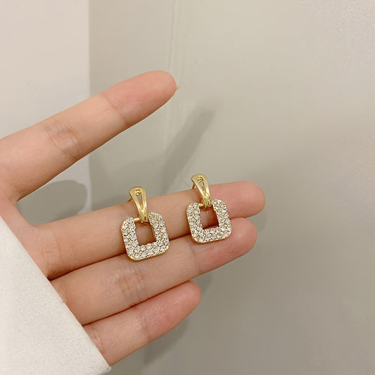 Modern Earrings with Gold-tone