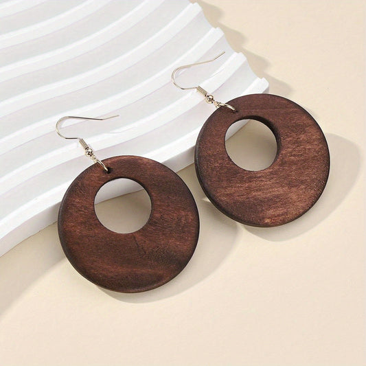Modern Earrings with Gold-tone