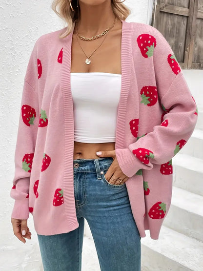 Viscose Long V-Neck Cardigan