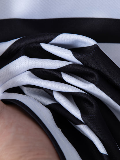 Men'S Short-Sleeve Polo Shirt with Print Stripes for Casual Summer Wear.